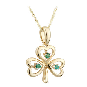 Emerald Shamrock Pendant - Celtic Dawn - Jewellery Arts Crafts & Gifts
 - 1