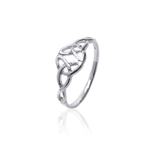 Open Double Triquetra Ring