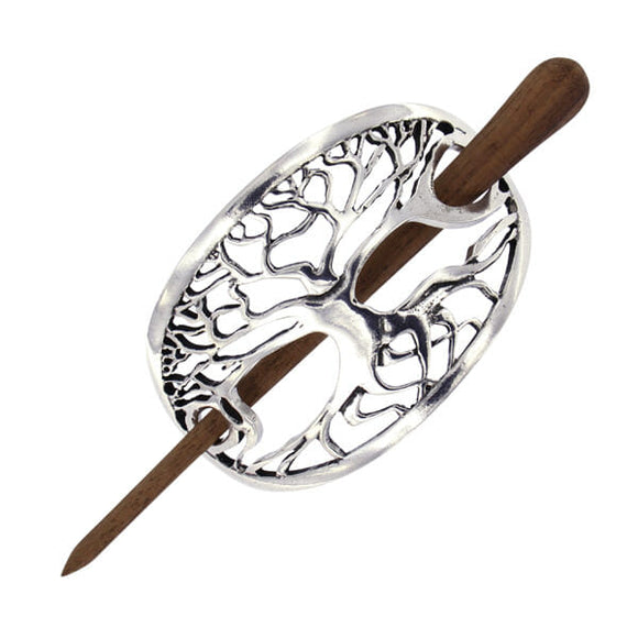 Open Tree of Life Hair Slide (Wooden Pin)
