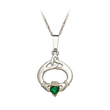 Green Agate Claddagh Triquetra Pendant - Celtic Dawn - Jewellery Arts Crafts & Gifts
 - 2