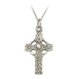 Solid Knotwork Celtic Cross Pendant