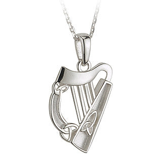 Celtic Harp Triquetra Pendant - Celtic Dawn - Jewellery Arts Crafts & Gifts
 - 1