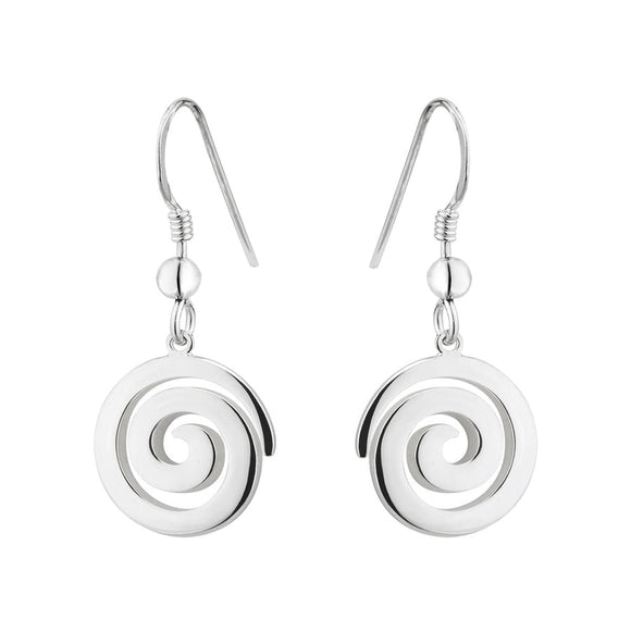 Open Spiral Drop Earrings