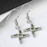 Connemara Marble St. Brigid's Cross Drop Earrings