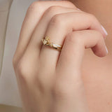Cubic Zirconia Crossover Claddagh Ring