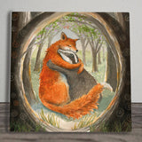 Fox and Badger Wendy Andrew Ceramic Art Panel