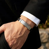Knotwork Stainless Steel Leather Band Bracelet