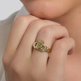 Traditional Claddagh Ring (Wide Band)