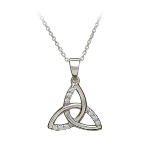 Cubic Zirconia Triquetra Pendant - Celtic Dawn - Jewellery Arts Crafts & Gifts
 - 1