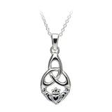 Open Triquetra Claddagh Pendant - Celtic Dawn - Jewellery Arts Crafts & Gifts
 - 1