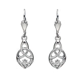 Open Triquetra Claddagh Drop Earrings - Celtic Dawn - Jewellery Arts Crafts & Gifts
 - 1