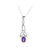 Amethyst Triquetra Knotwork Pendant - Celtic Dawn - Jewellery Arts Crafts & Gifts
 - 1