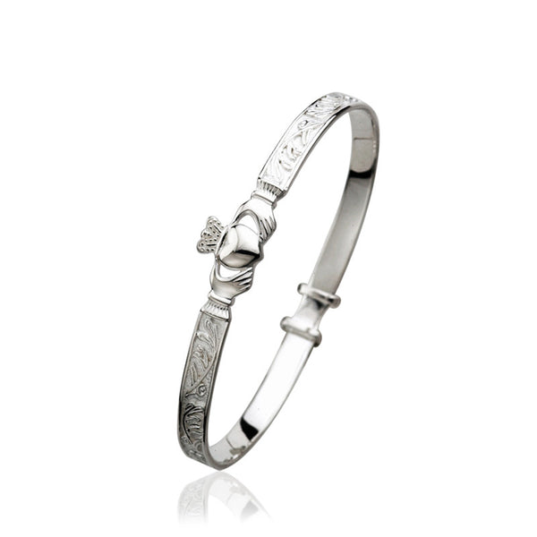 Bracciale rigido Claddagh in argento sterling / Bracciale rigido unico nel suo genere / Progettato e realizzato in Irlanda / Senza dazi doganali negli Stati Uniti - Italia Bracciale rigido Claddagh in argento sterling / Bracciale rigido unico nel suo genere / Progettato e realizzato in Irlanda / Senza dazi doganali negli Stati Uniti - Italia