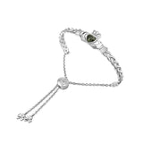 Connemara Marble Claddagh Open Knotwork Bracelet