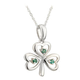 Emerald Shamrock Pendant - Celtic Dawn - Jewellery Arts Crafts & Gifts
 - 2