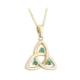 Emerald Triquetra Pendant - Celtic Dawn - Jewellery Arts Crafts & Gifts
 - 1
