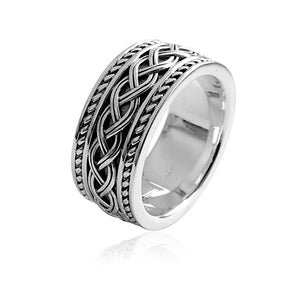Triple Weave Solid Knotwork Ring (Gents)