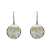 Open Triscele Triquetra Drop Earrings - Celtic Dawn - Jewellery Arts Crafts & Gifts
 - 1