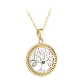 Emerald Two Tone Tree of Life Pendant - Celtic Dawn - Jewellery Arts Crafts & Gifts
 - 1