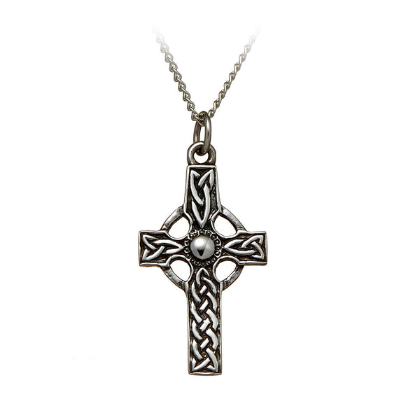 Solid Knotwork Celtic Cross Pendant - Celtic Dawn - Jewellery Arts Crafts & Gifts
 - 1