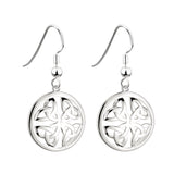 Round Triquetra Drop Earrings - Celtic Dawn - Jewellery Arts Crafts & Gifts
 - 1