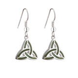 Connemara Marble Triquetra Drop Earrings - Celtic Dawn - Jewellery Arts Crafts & Gifts
 - 1
