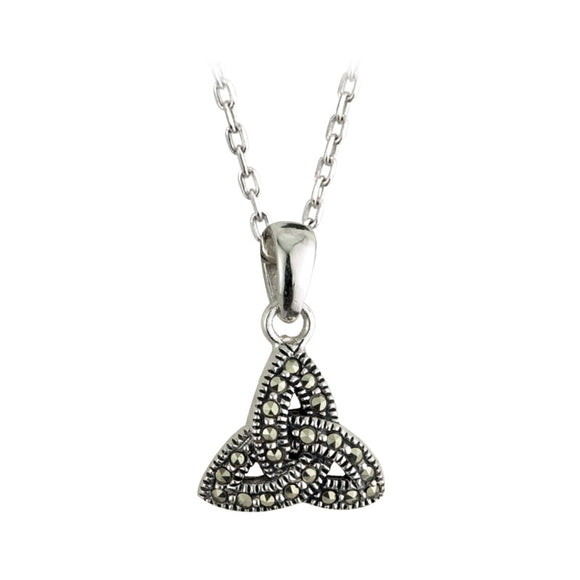 Marcasite Triquetra Pendant - Celtic Dawn - Jewellery Arts Crafts & Gifts
 - 1