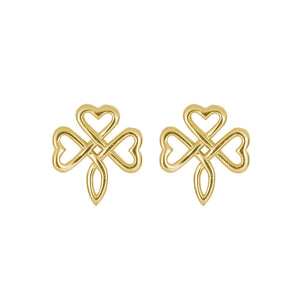 Open Knotwork Shamrock Stud Earrings - Celtic Dawn - Jewellery Arts Crafts & Gifts
 - 1