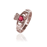 Traditional Gemstone Ruby Claddagh Ring