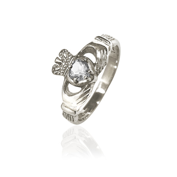 Traditional Diamond Claddagh Ring