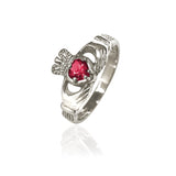Traditional Gemstone Ruby Claddagh Ring