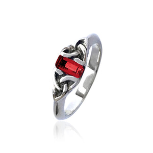 Ruby Triquetra Gemstone Ring