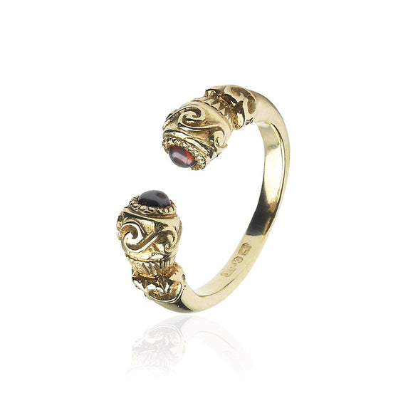 Garnet Spiral Torc Ring - Celtic Dawn - Jewellery Arts Crafts & Gifts
 - 1